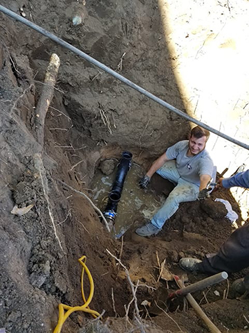 Water leak repair in Los Angeles, CA.